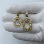 14K Gold Initial O Diamond Baguette Pendant - additional product view 2