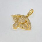 10K Gold Eye Teardrop Diamond Pendant - additional product view 3
