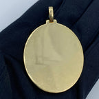 14K Gold Oval Diamond Picture Photo Pendant - additional product view 4