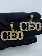 CEO Name Baguette Diamond Pendant - additional product view 2