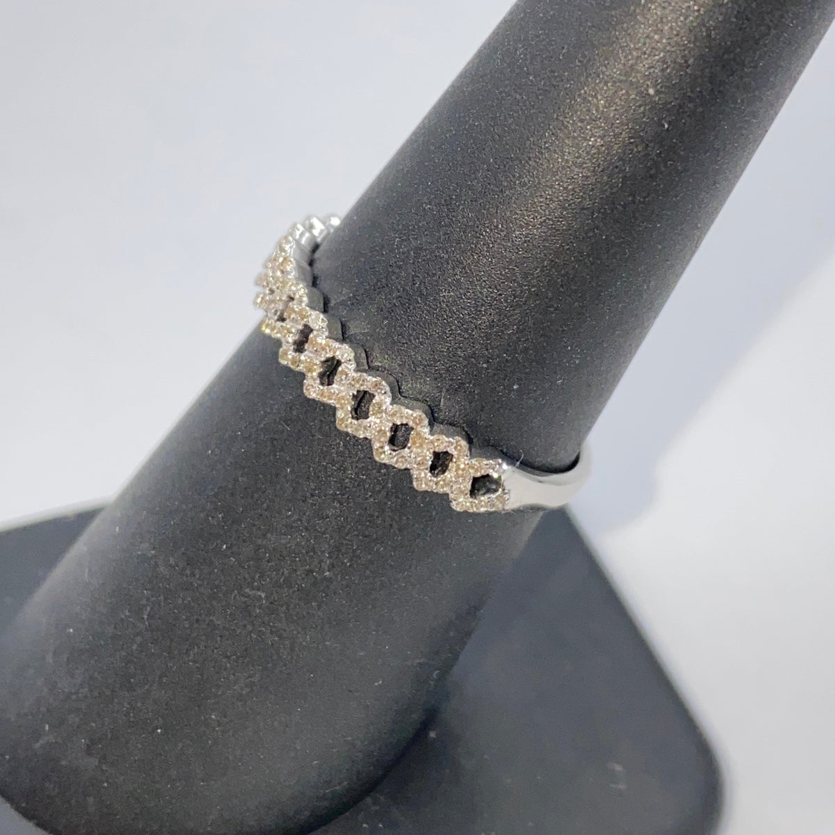 10K Gold 4mm Cuban Link Diamond Ring - additional product view 6
