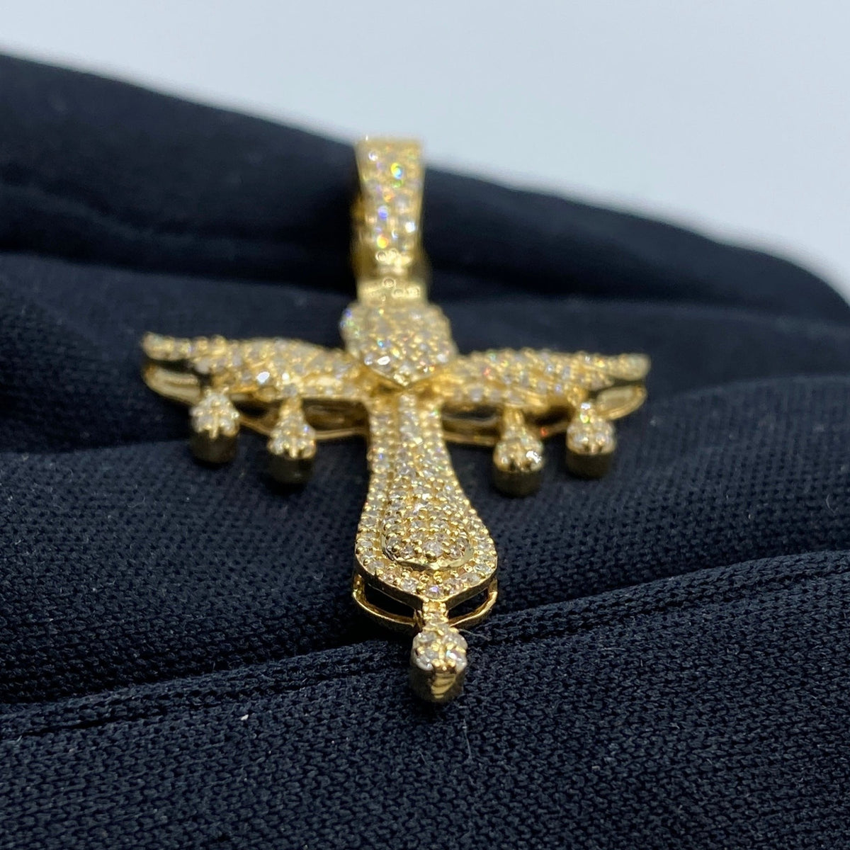 10K Gold Love Angel Cross Diamond Pendant - additional product view 4