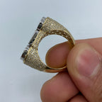 10K Gold/14K CEO Name Plate Diamond Ring - additional product view 8