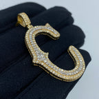 Initial C Old English Diamond Pendant - additional product view 4