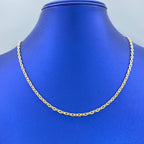 14K Gold 3mm Rolo Paperclip Link Chain 18 in - additional product view 2