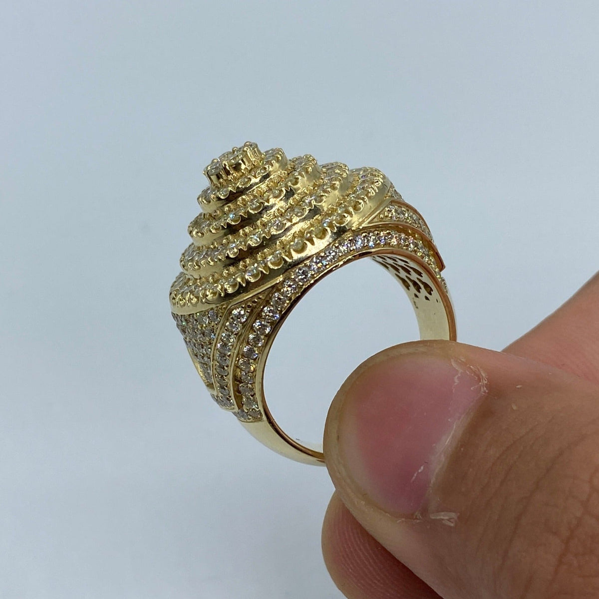14K Gold California Cake Diamond Ring - additional product view 5