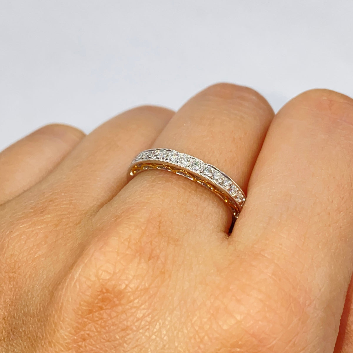 Platinum Verona Diamond Band Ring - additional product view 2