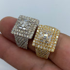 14K Gold Square Diamond Baguette Center Ring - additional product view 7