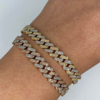 10K Gold 8mm Cuban Link Diamond Bracelet 7–8 in - additional product view 8