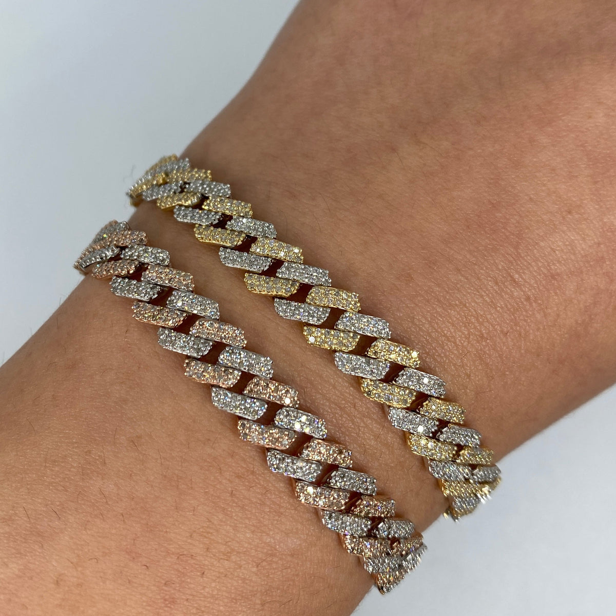 10K Gold 8mm Cuban Link Diamond Bracelet 7–8 in - additional product view 8