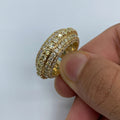 14K Gold California Eternity Diamond Ring 9.4 Ct in yellow gold - close-up product photo