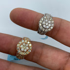 14K Gold Layered Flower Diamond Ring - additional product view 2