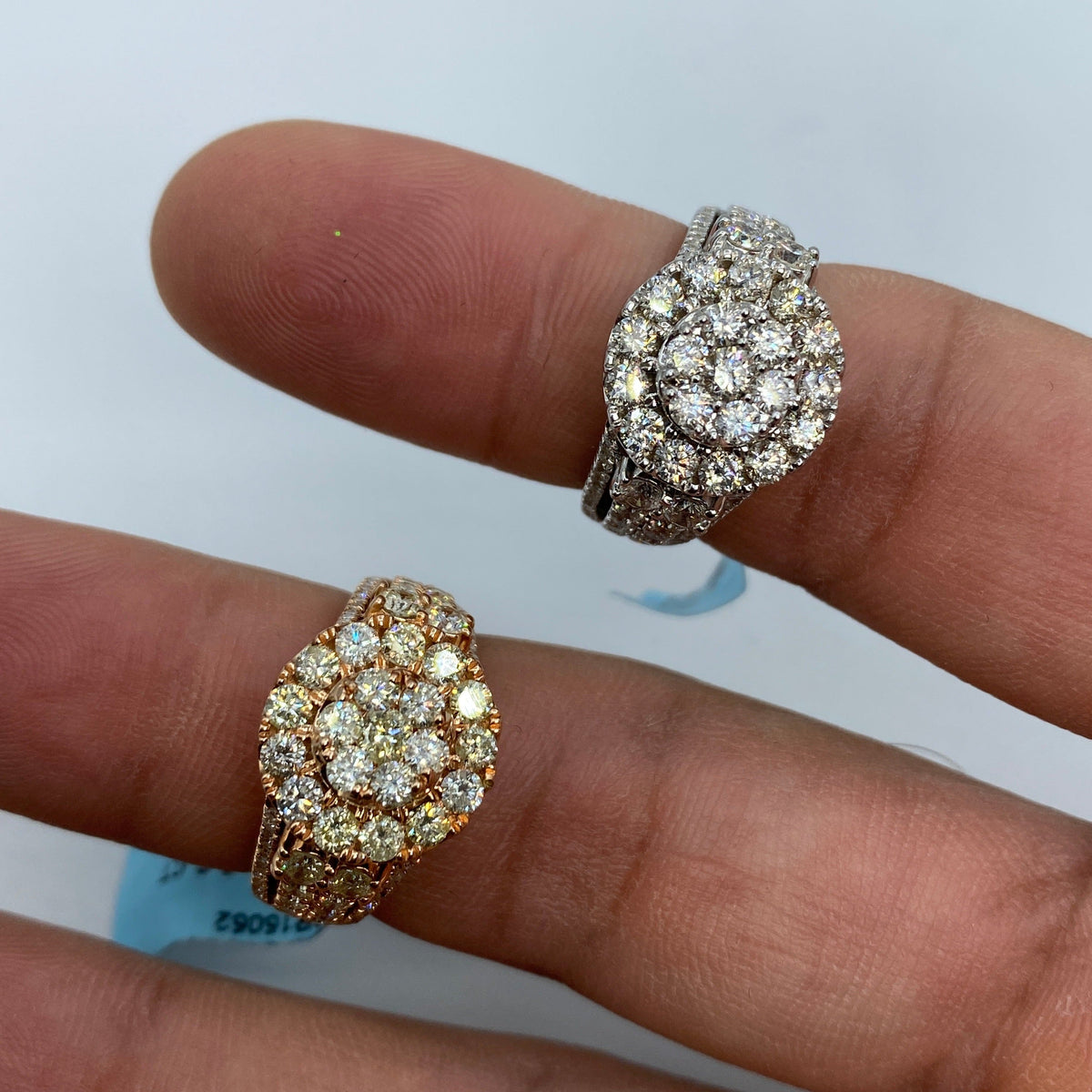 14K Gold Layered Flower Diamond Ring - additional product view 2