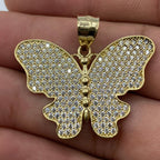 14K Gold Butterfly Pendant 1.4 in - additional product view 2