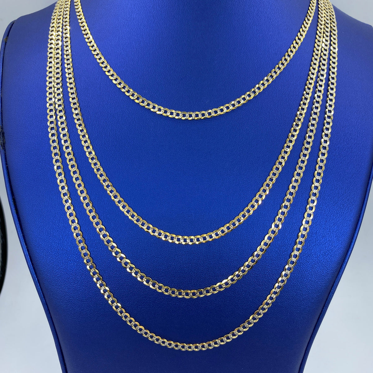 10K Two-Tone Gold 4mm Cuban Link Chain 16–26 in - additional product view 2