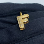 Initial F Bubble Diamond Pendant - additional product view 5