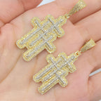 10K Gold Trilogy Cross Diamond Pendant - additional product view 4