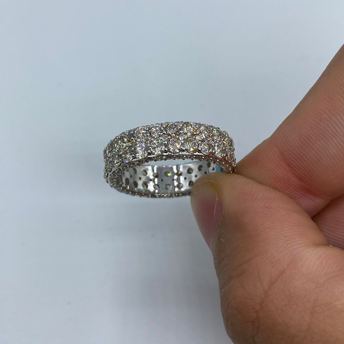 14K Gold Diamond All Around Ring Band - additional product view 3