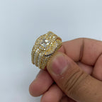 14K Gold Diamond Baguette Castle Ring - additional product view 2