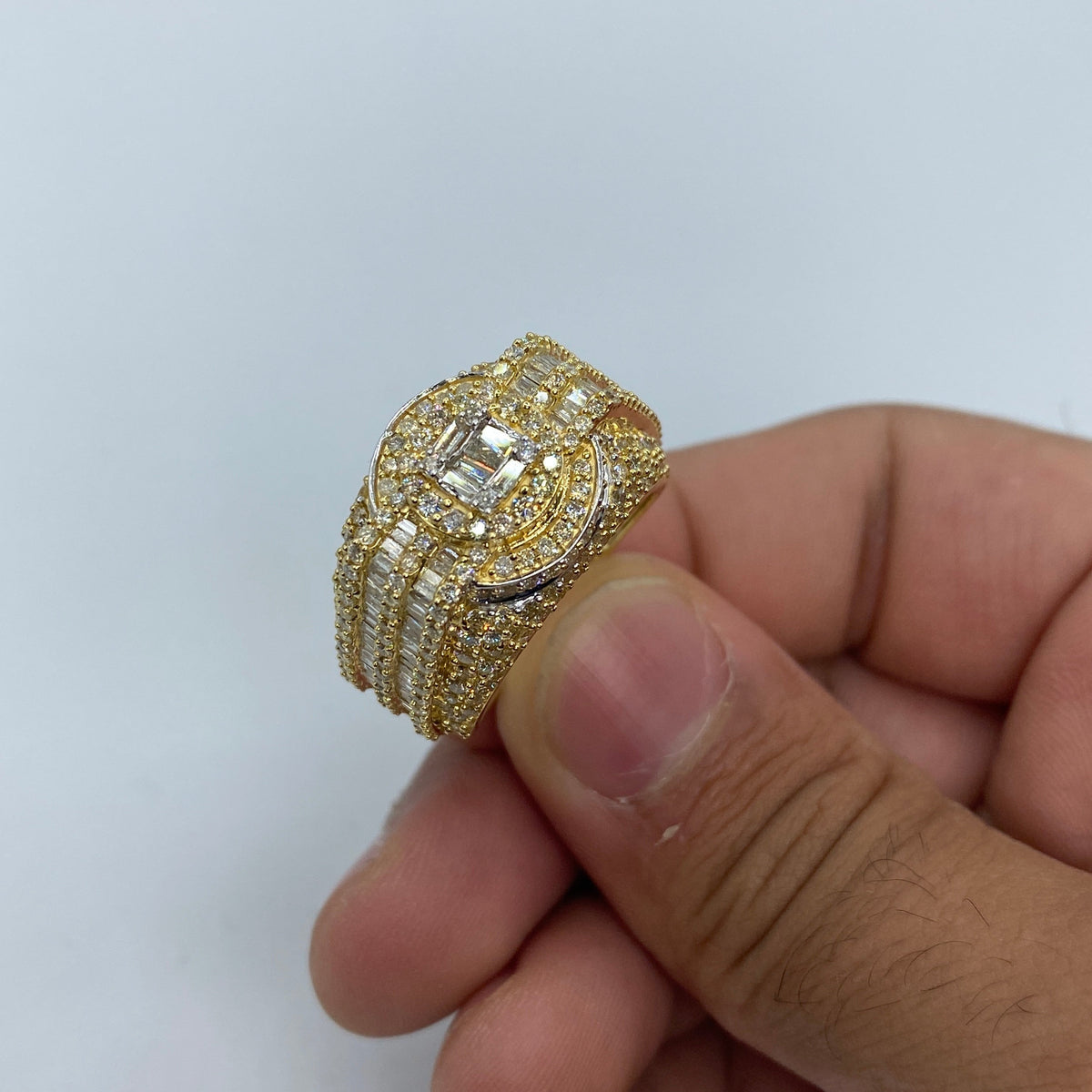 14K Gold Diamond Baguette Castle Ring - additional product view 2