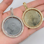 10K Gold Double-Sided Diamond Picture Photo Pendant - additional product view 2