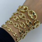 10K Gold Puff Mariner Link Bracelet - additional product view 3
