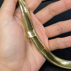 14K Gold 12.5mm Italian Herringbone Snake Chain - additional product view 5