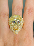 14K Gold Lion Diamond Ring - additional product view 4