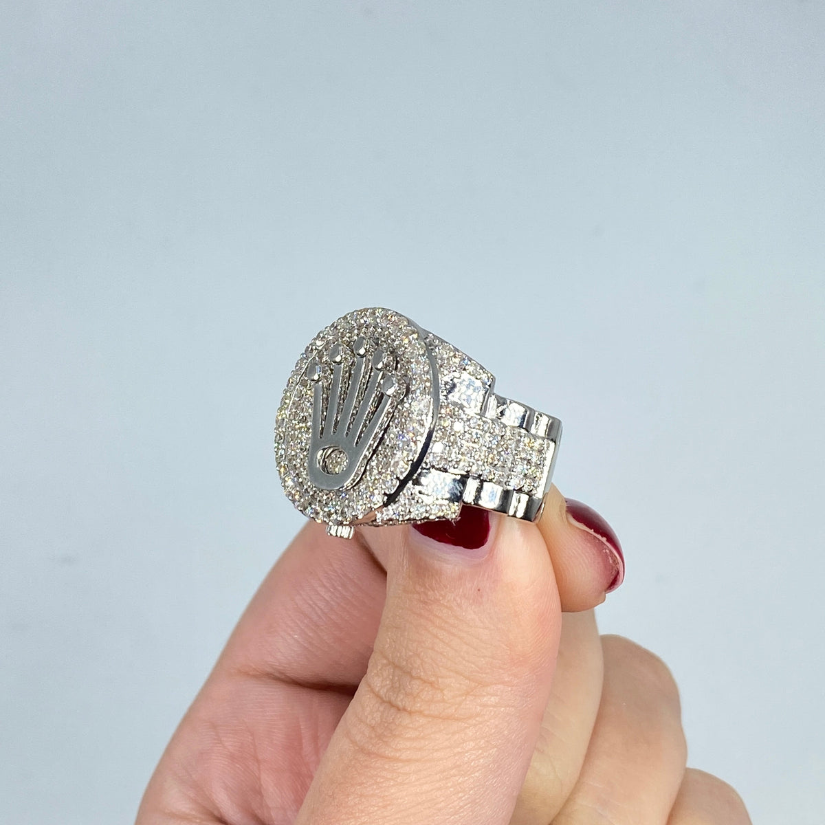 14K Gold Jumbo Crown Diamond Ring - additional product view 7