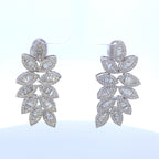14K Gold Marquise Hanging Diamond Baguette Earrings - additional product view 2