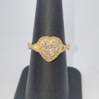 14K Gold Heart Shaker Diamond Ring - additional product view 6