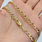 14K Gold 4.5mm Flat Two-Tone Cuban Link Chain 22–24 in - additional product view 4