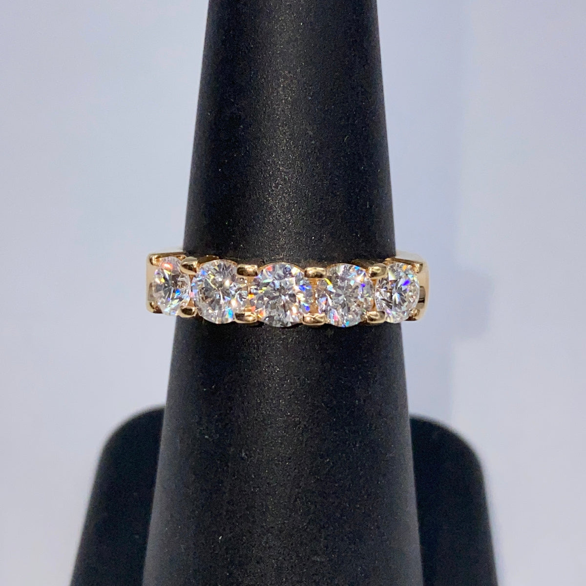 14K Gold Five Stone Diamond Ring - additional product view 4