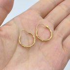 14K Gold Twist String Hoop Earrings - additional product view 2