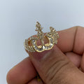 10K Gold Allah Diamond Baguette Ring in yellow gold - close-up product photo