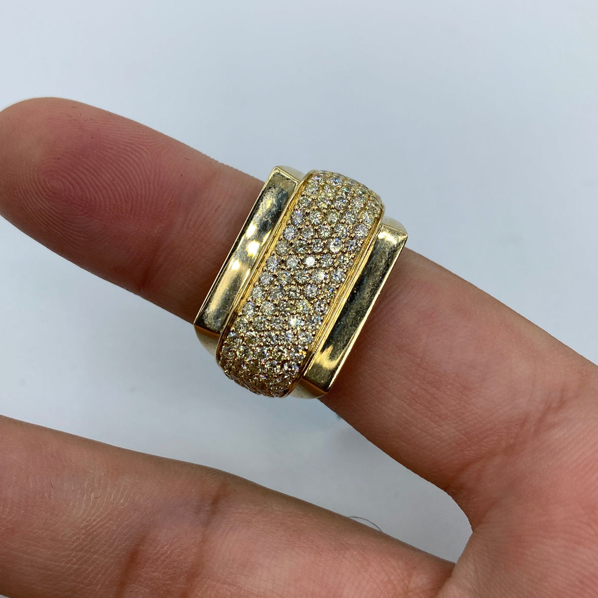 14K Gold Rectangle Fuego Diamond Ring - additional product view 4