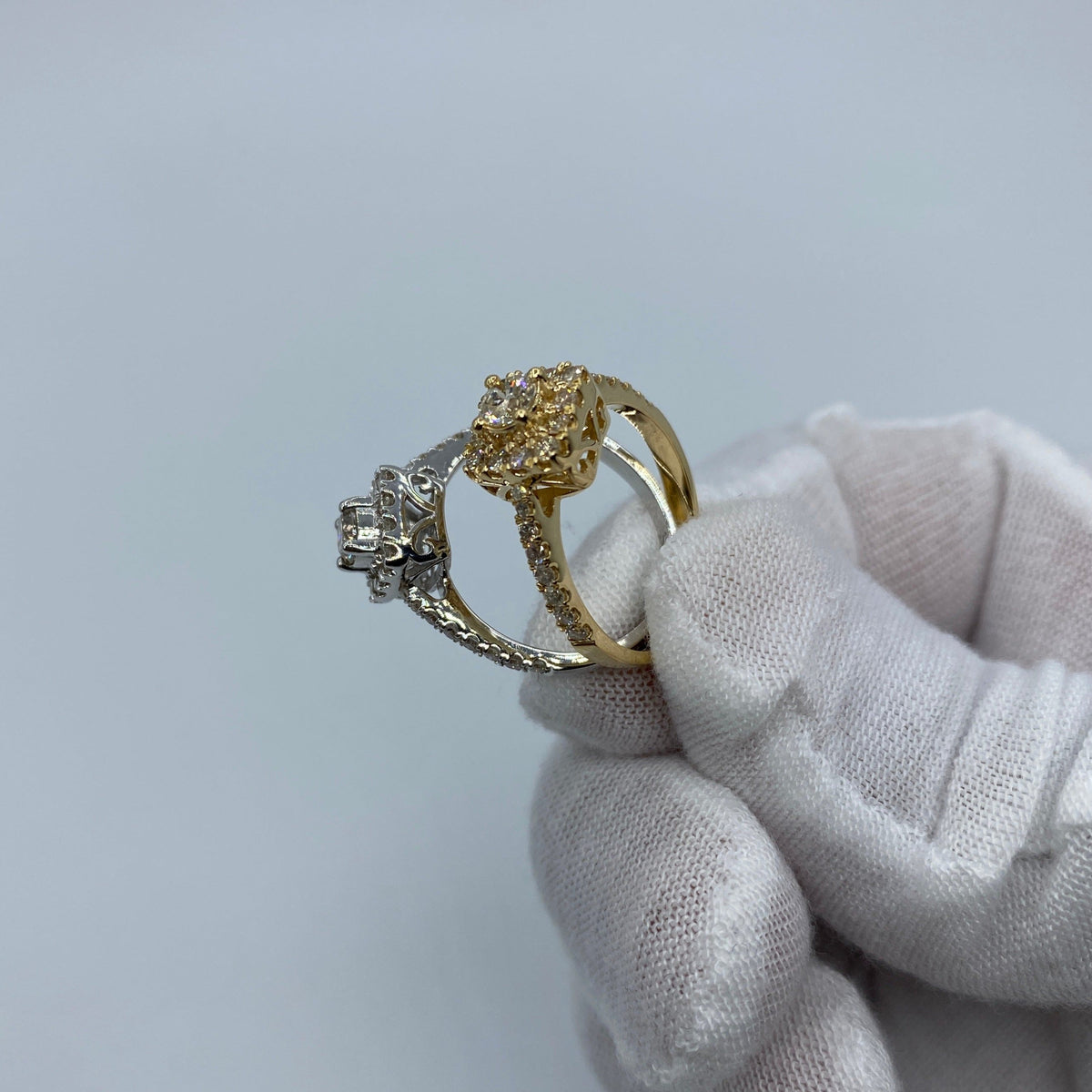 14K Gold Luxe Square Diamond Engagement Ring - additional product view 2