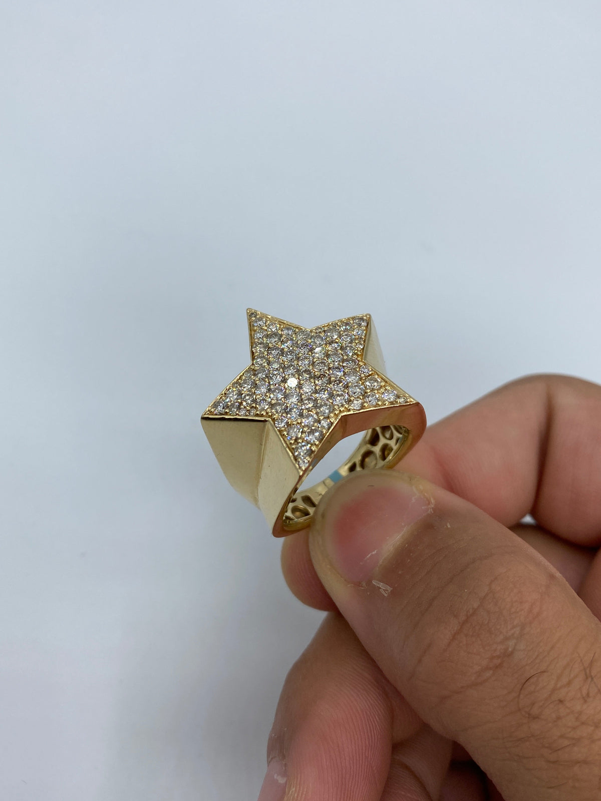 14K Gold Star Diamond Ring - additional product view 3