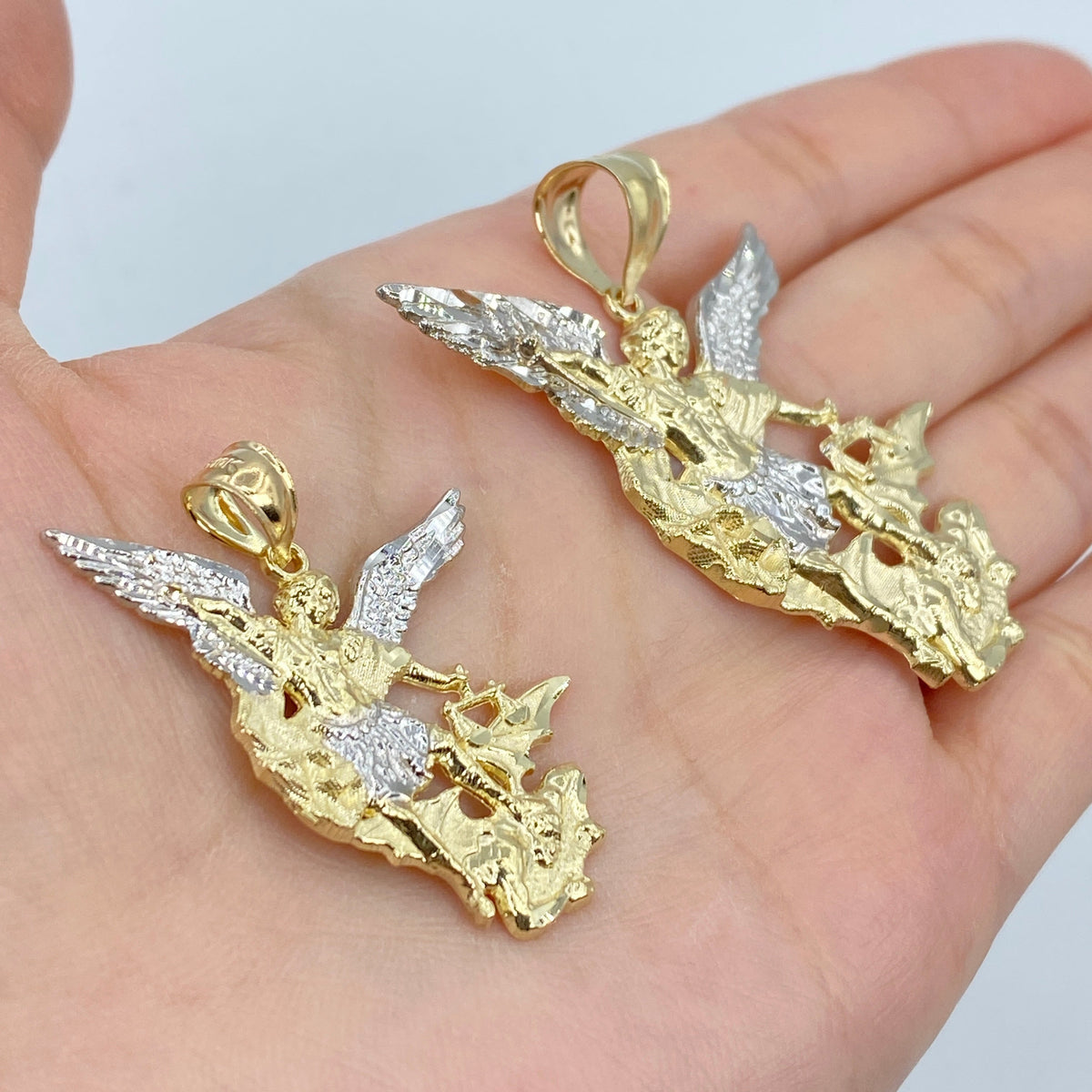 10K Gold Saint Michael Pendant - additional product view 5