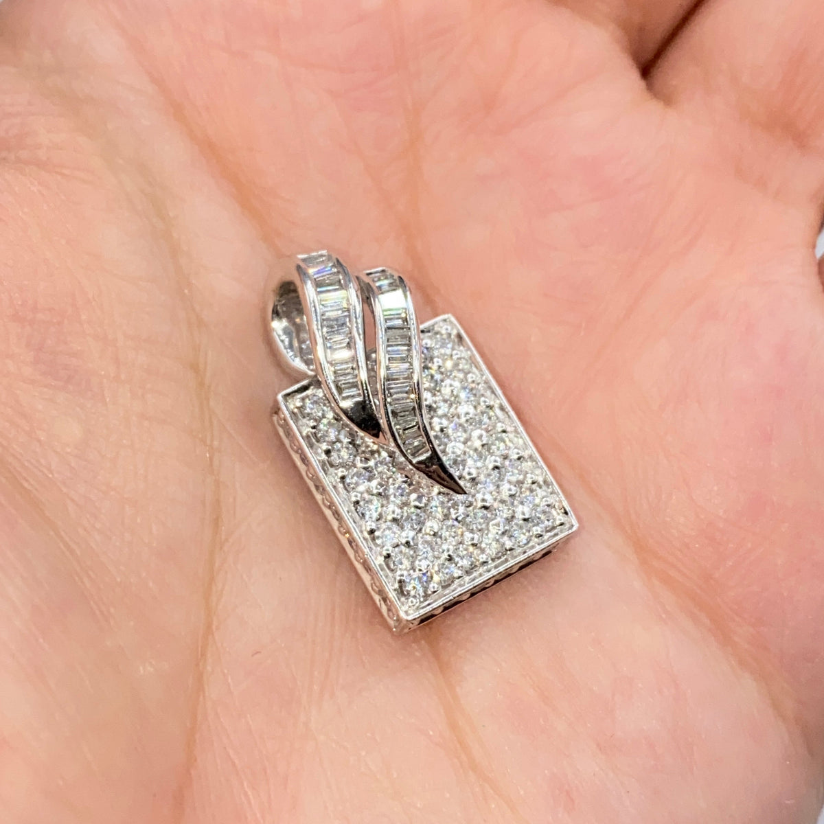 10K Gold Icy Tag Diamond Pendant - additional product view 2