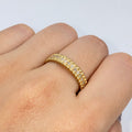 14K Gold Royal Diamond Band Ring in yellow gold - close-up product photo