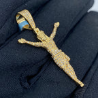 14K Gold Crucified Jesus Diamond Pendant - additional product view 3