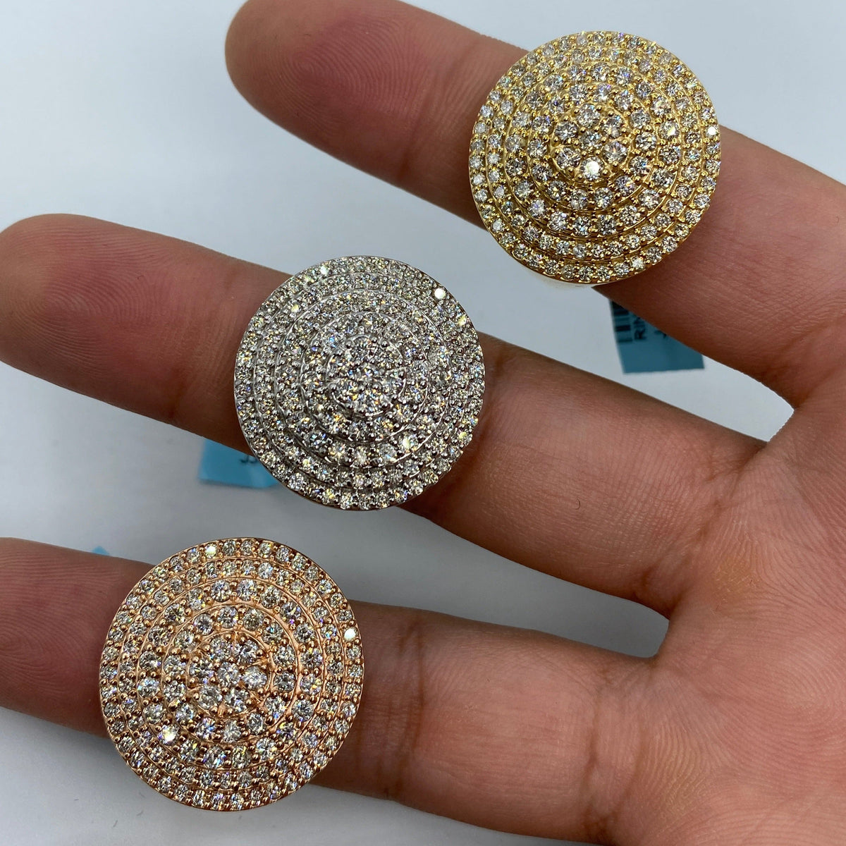 14K Gold Flat Cake Diamond Ring - additional product view 2
