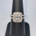 14K Gold Cake Square Diamond Baguette Ring - additional product view 7