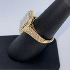 14K Gold Rain Box Halo Diamond Baguette Ring - additional product view 8