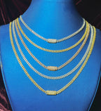 10K Gold 4mm Cuban Link Diamond Chain 16–24 in - additional product view 3