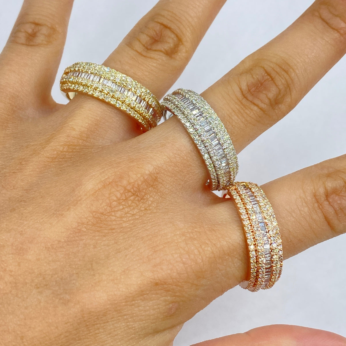 10K Gold Succession Diamond Baguette Ring - additional product view 2