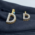 14K Gold Single Stone Initial D Diamond Pendant - additional product view 4