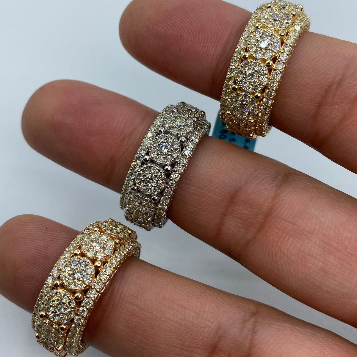 14K Gold Eternity Flower Diamond Ring 6.8 Ct - additional product view 6