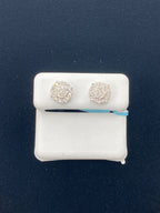 14K Gold Round Diamond Stud Earrings - additional product view 4
